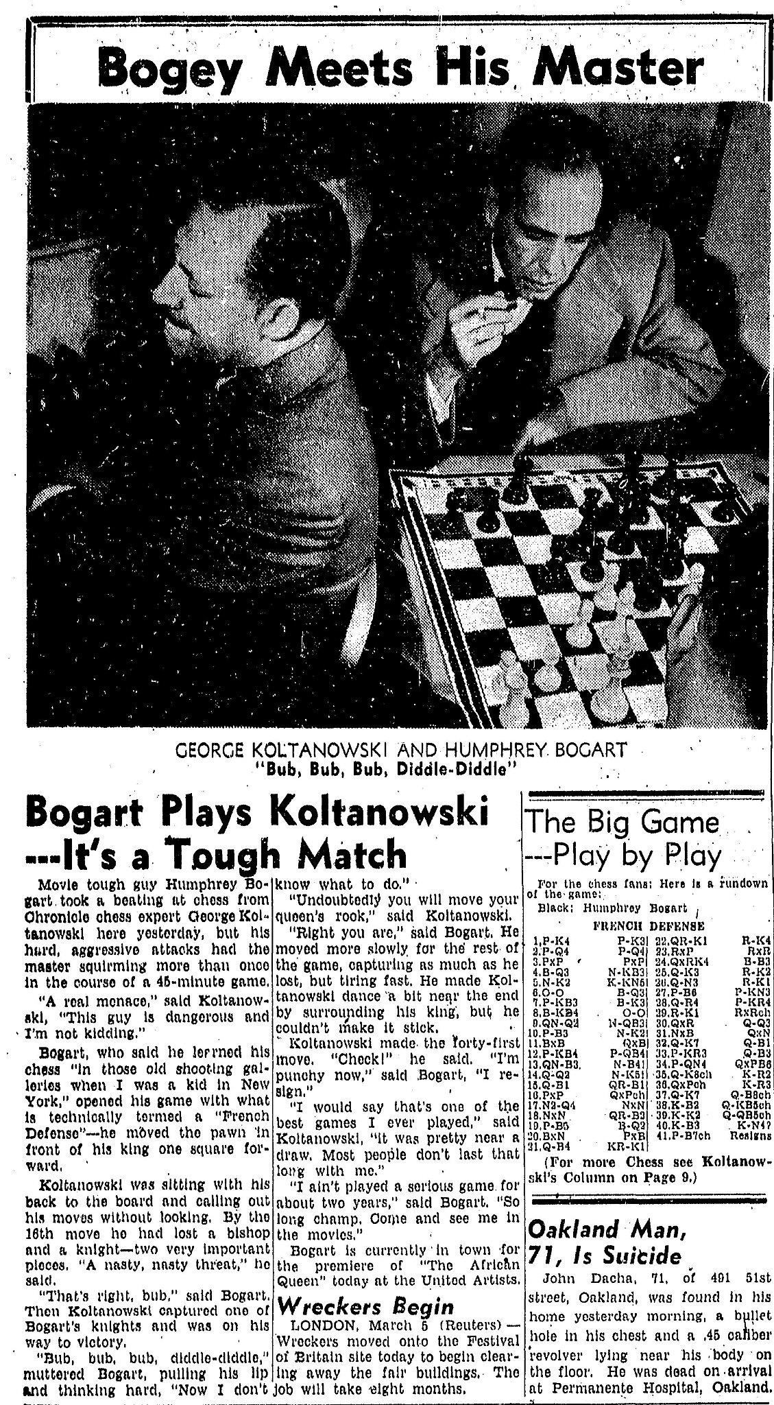 Chess legend George Koltanowski: An archive deep dive of record