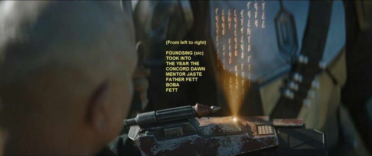 The Mandalorian We now have a translation of Boba Fett's message