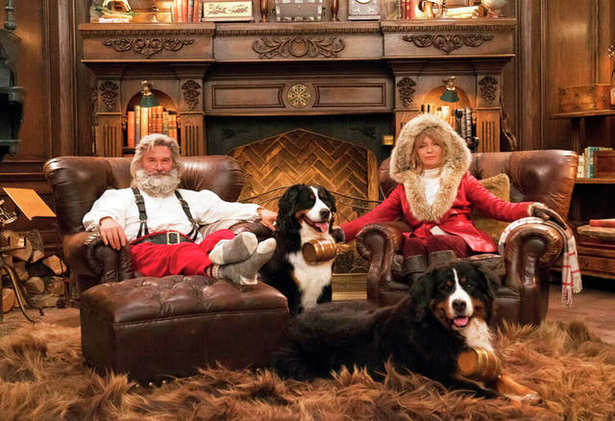 Kurt Russell, left, and Goldie Hawn from the holiday film “The Christmas Chronicles 2,” now on Netflix.