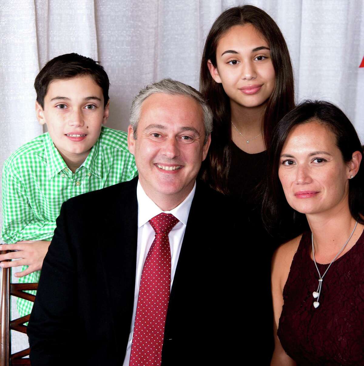 John Kydes pictured here with his wife, Naomi, daughter, Sophia, 16, and son, John, 14. Kydes, a Democrat in his fourth term on the Common Council in Norwalk, Conn., announced on Dec. 8, 2020 he’s launching an exploratory committee to look into a potential run for mayor.