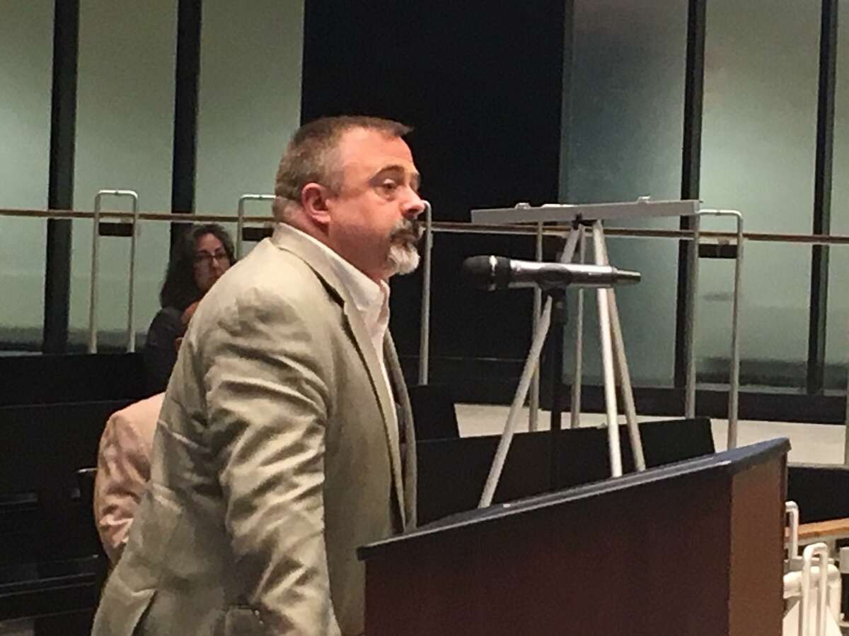 John Weldon appears before Bridgeport City Council. Sept. 16, 2019