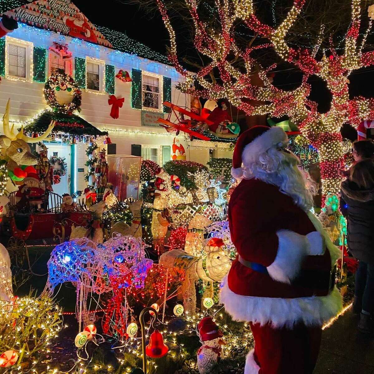 The Menashe family typically displays a gargantuan festive lighting at their home in West Seattle. Their display typically runs 5 p.m.-11 p.m. from the Sunday after Thanksgiving through January 1 at the 5600 block of Beach Drive. The Gai Family house also tends to host a large display at the 3200 block of 36th S.W.