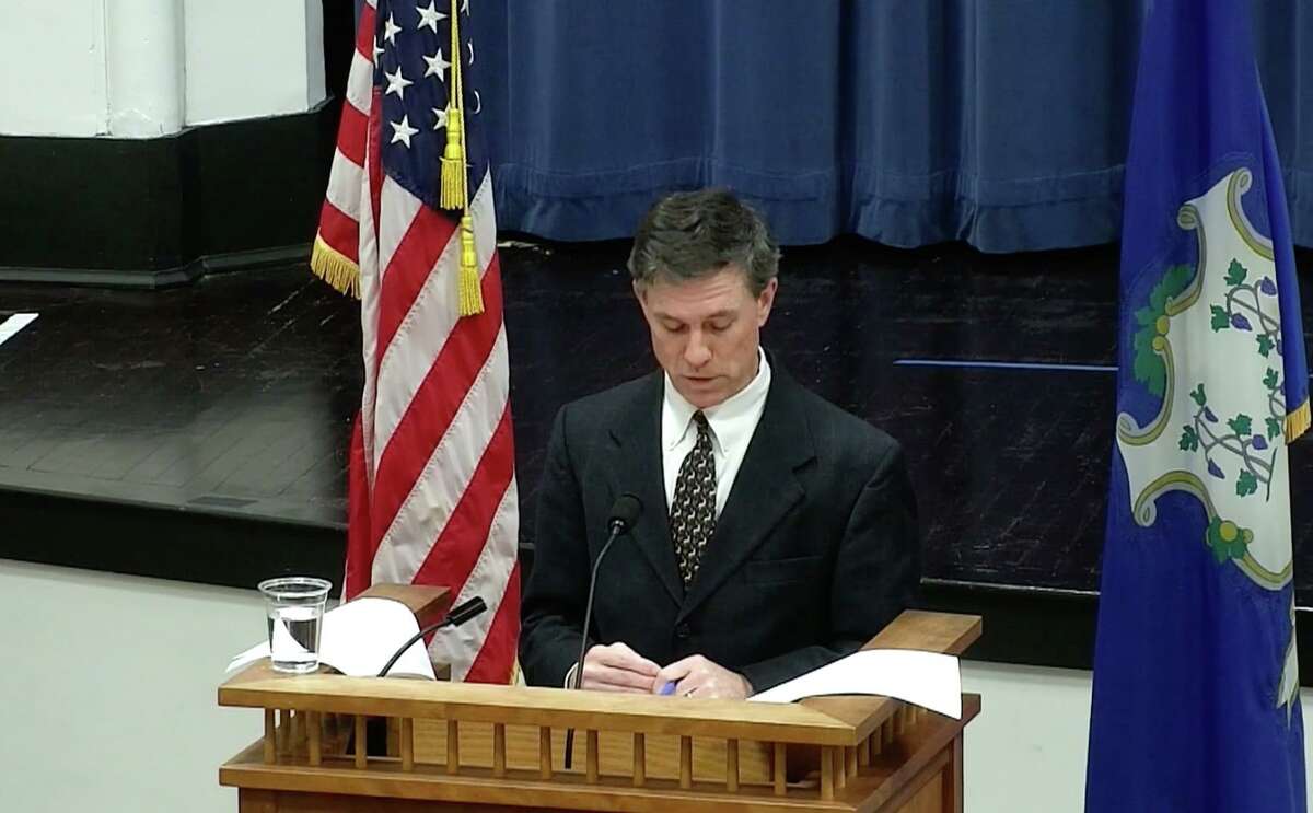 Darien leaders, including Planning & Zoning Chairman Steve Olvany, gave residents an update during the Monday evening RTM State of the Town.