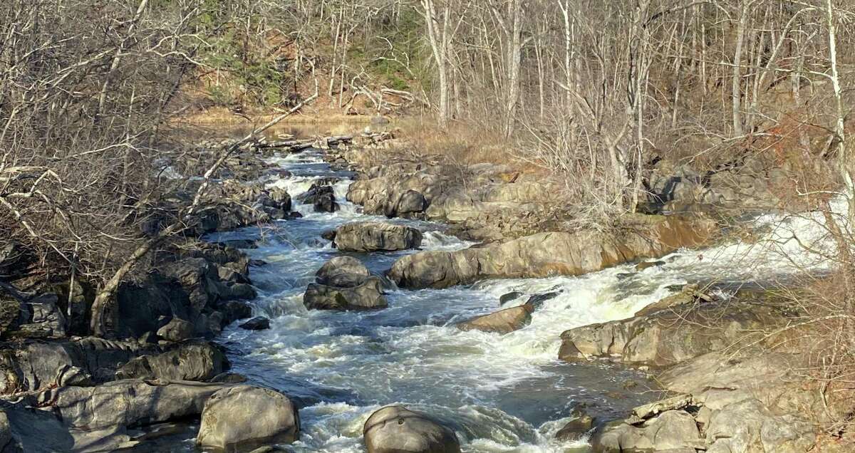 The rushing water at Bull's Bridge in South Kent is a popular destination for residents and visitors.