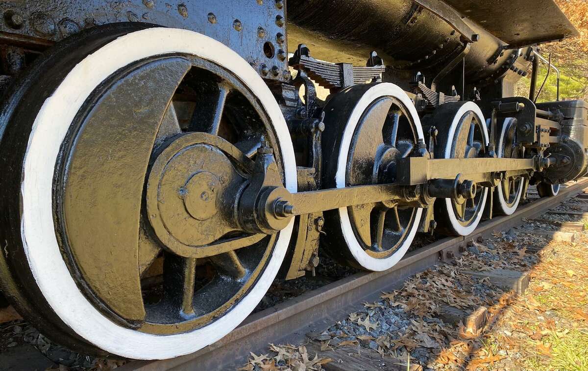 An old train car is on display at the entrance of the Eric Sloane Museum and the Connecticut Antique Machinery on Route 7.