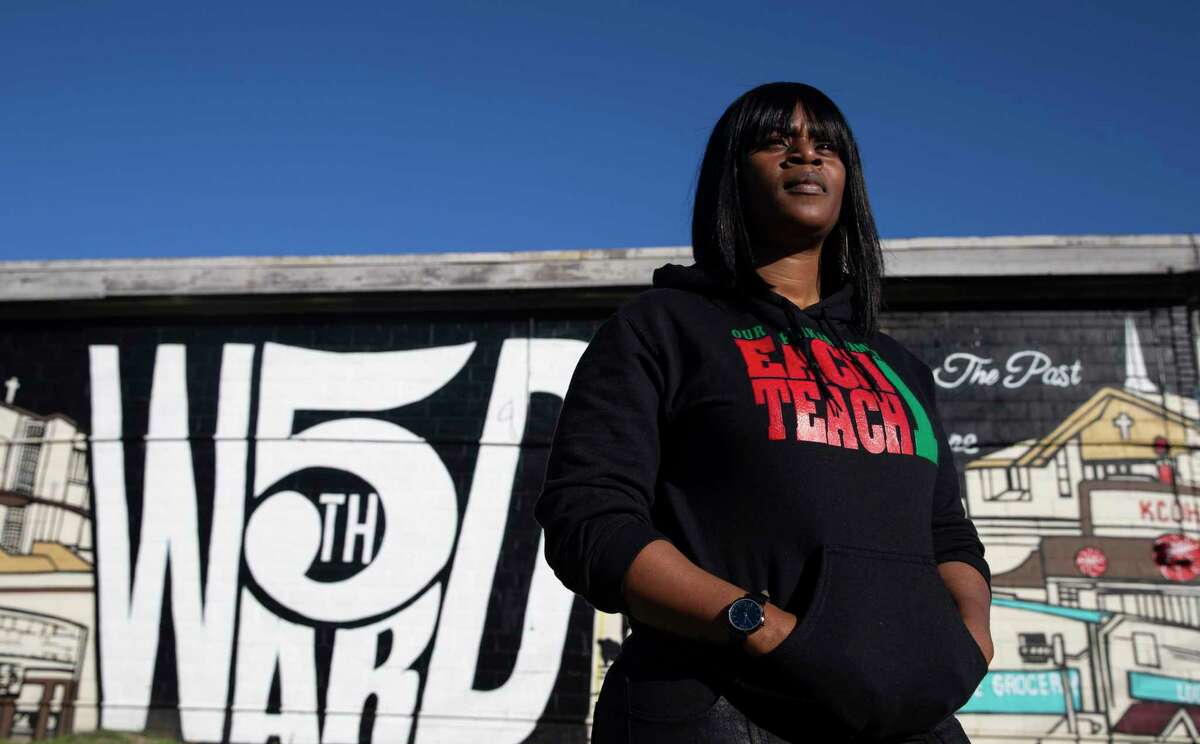 Kendra London, a Fifth Ward community activist, worries the development will drive out low-income residents.