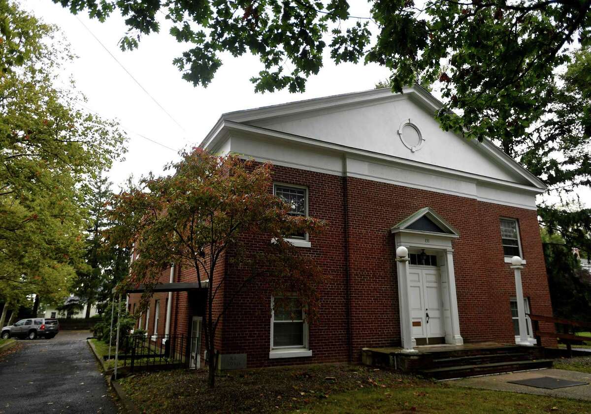 The former Masonic Temple, site of a planned affordable housing development, at 131 Beach Road in Fairfield, Conn. on Tuesday, September 2, 2020.