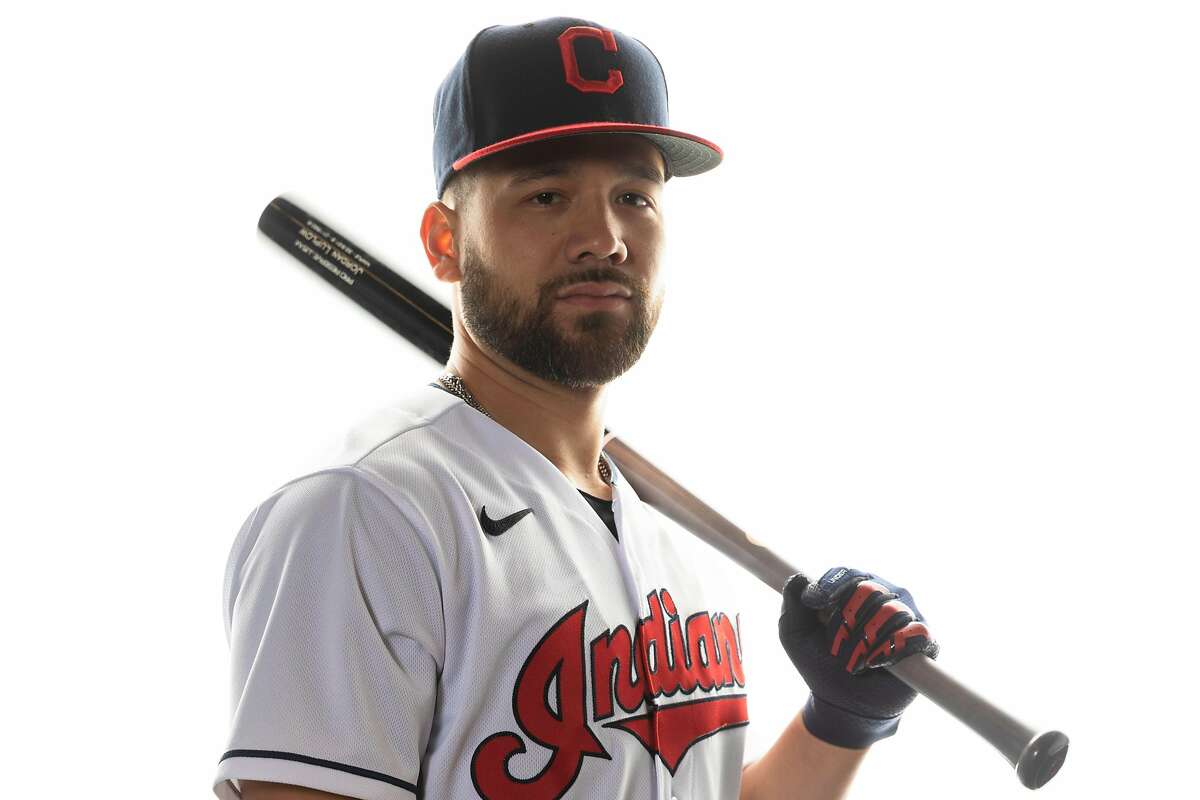 GOODYEAR, AZ - FEBRUARY 19: Cleveland Indians outfielder Ka'ai Tom poses for a portrait during photo day on February 19, 2020, at Goodyear Ballpark in Goodyear, Ariz. (Photo by Ric Tapia/Icon Sportswire via Getty Images)
