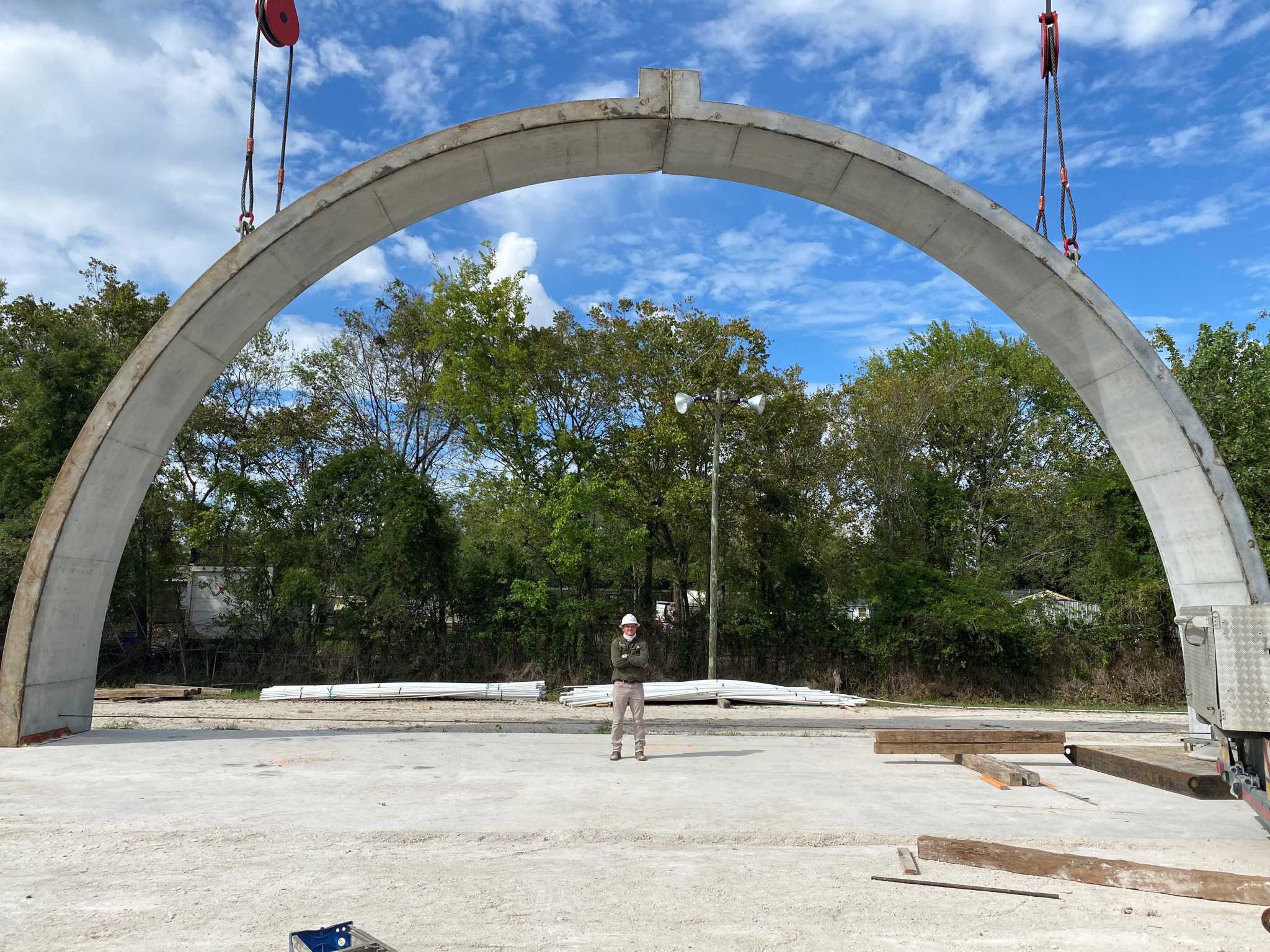 Memorial Park reaches construction milestone on 70 million land bridge