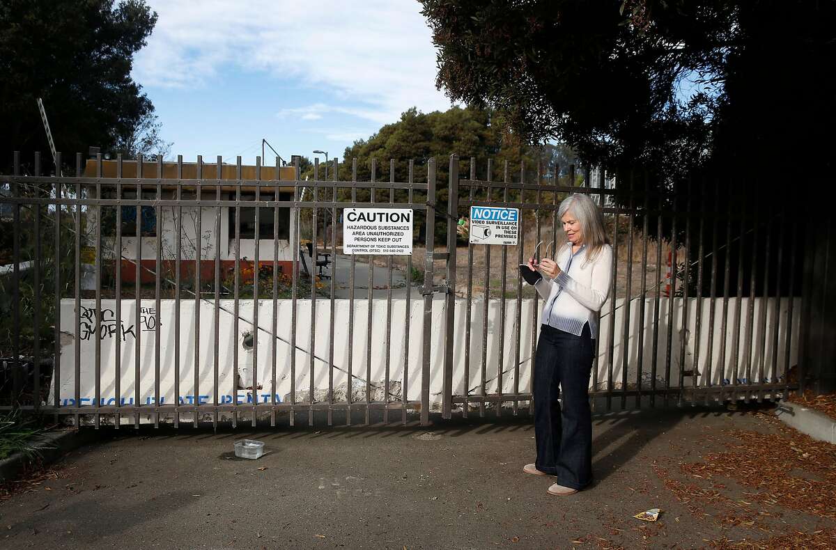 Richmond business owner Sherry Padgett visits the site of a proposed residential development project that she opposes.