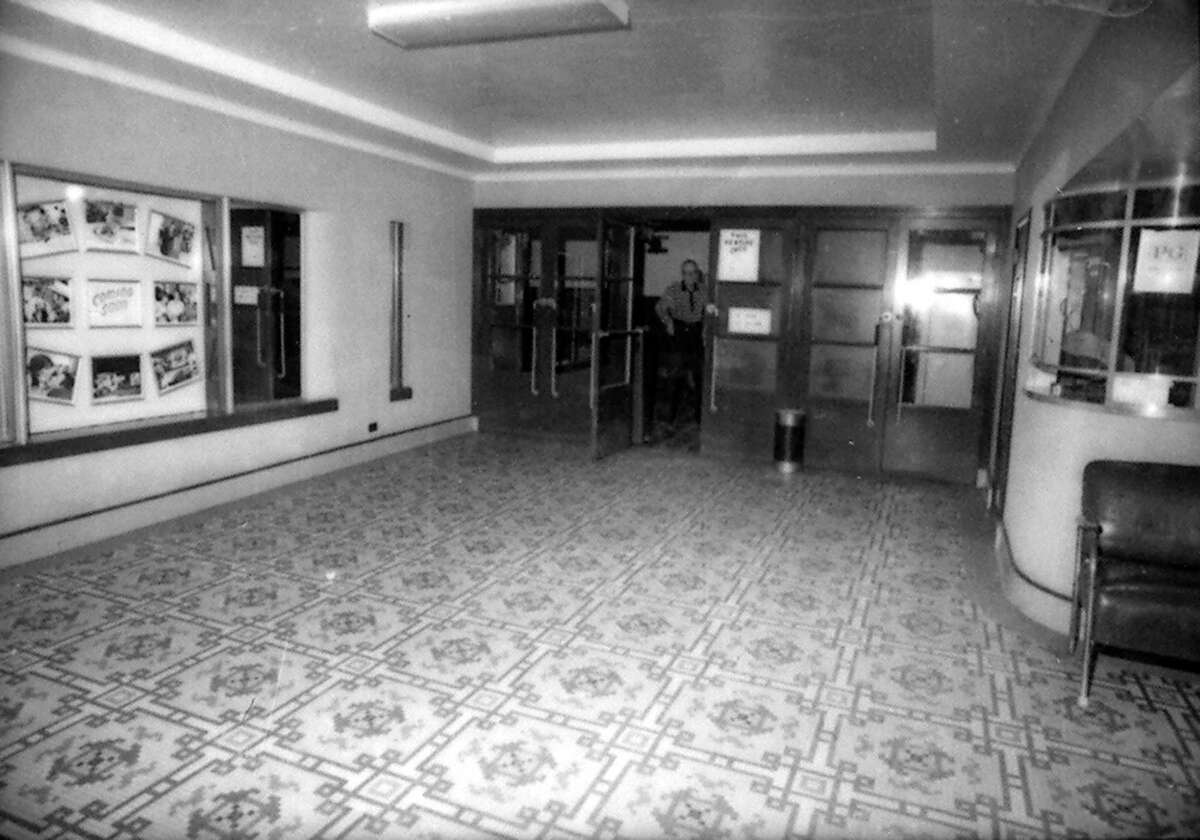 A view of the lobby of the Vogue Theatre in early 1981. (Manistee County Historical Museum photo)