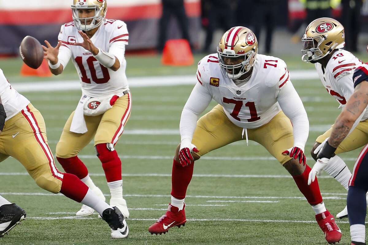 Trent Williams of the San Francisco 49ers takes the field against