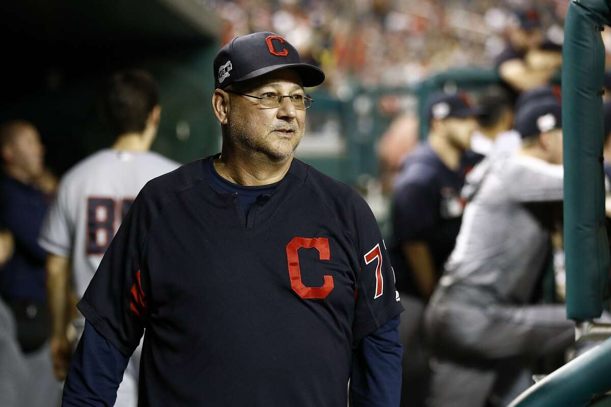 FILE - In this Sept. 27, 2019 file photo, Cleveland Indians manager Terry Francona walks in the dugout in the ninth inning of a baseball game against the Washington Nationals in Washington. Francona has assembled his coaching staff for 2021, but it won't include his longtime friend and bench coach Brad Mills. Francona, who missed much of this past shortened season with significant health issues, will replace Mills with DeMarlo Hale. The 59-year-old Hale joins the Indians after spending the past two seasons with the Atlanta Braves. (AP Photo/Patrick Semansky, File)