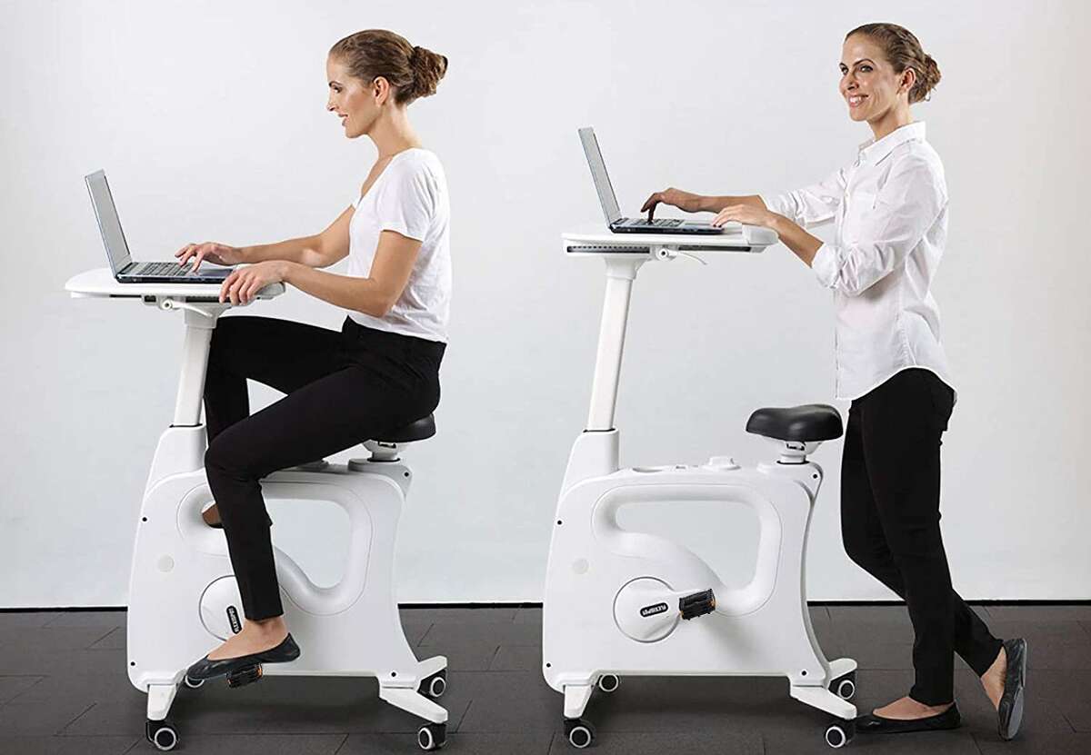 stationary bike desk