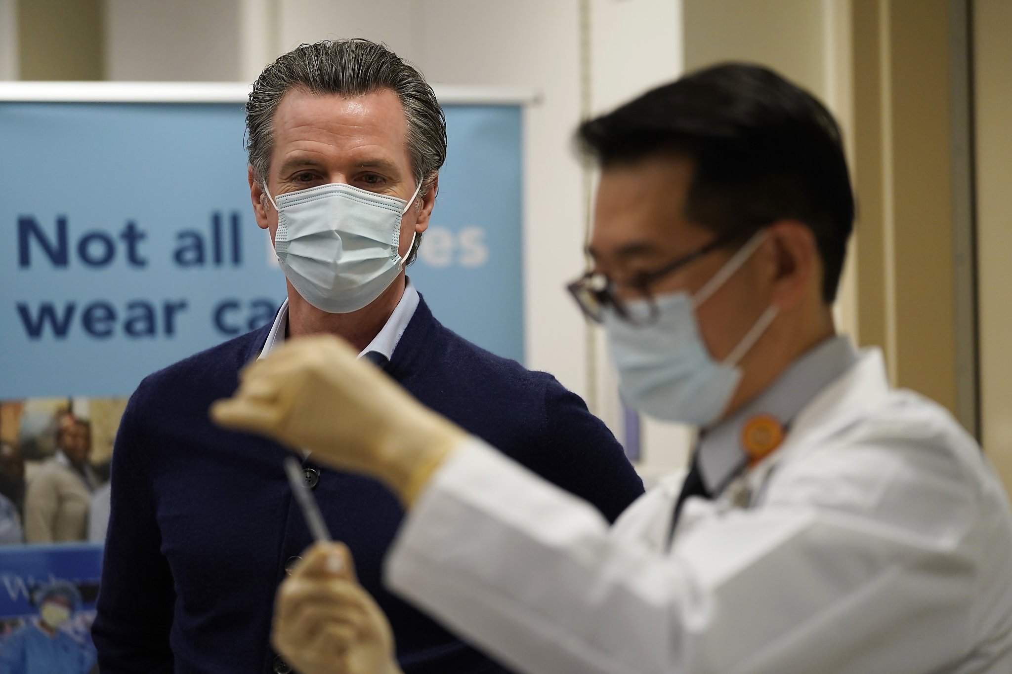 California’s first vaccines are administered in LA, Newsom sees.  ‘This is the day to celebrate’