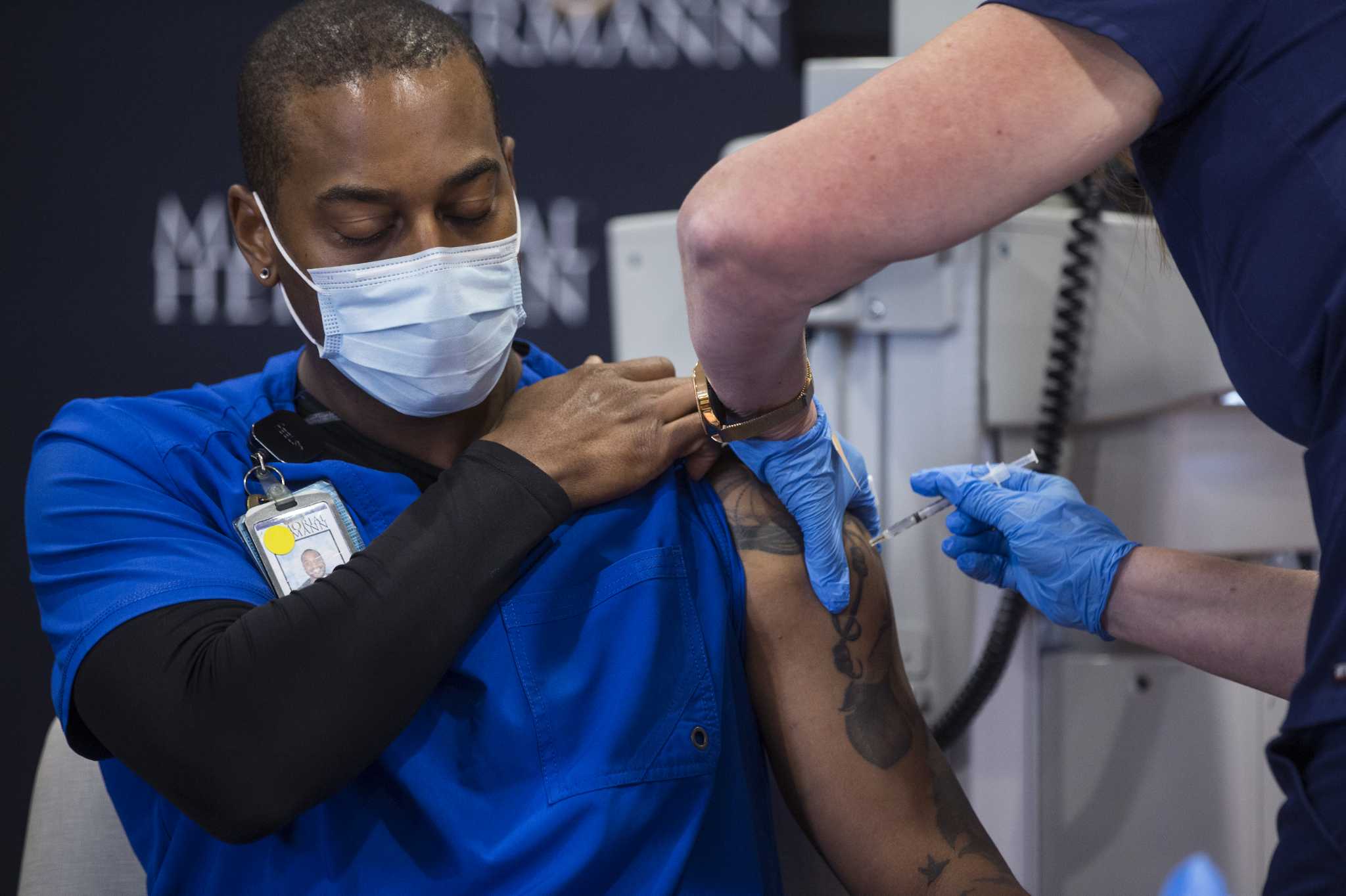 Registered Nurse Gets Momentous First Houston Area Vaccine At