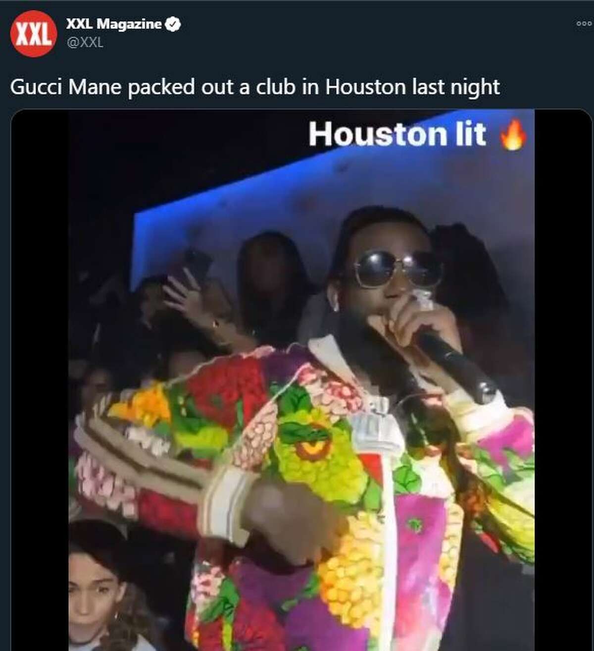 Viral video shows Gucci Mane performing to unmasked crowd at Houston