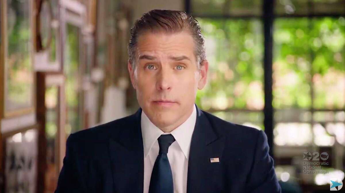 Hunter Biden, pictured here from the virtual Democratic Convention, is under a tax investigation, which could prove a significant distraction for President-elect Joe Biden.