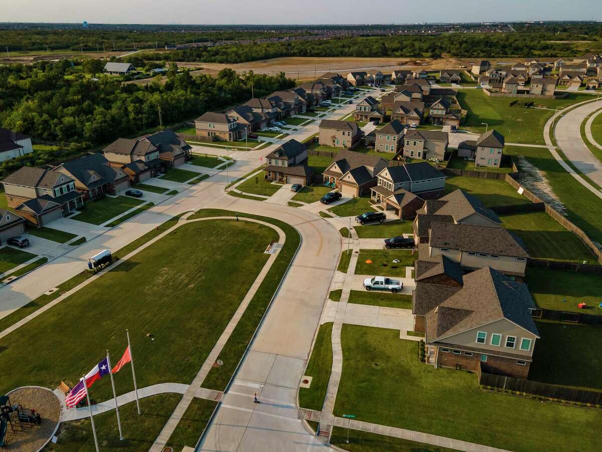 The Bay Colony Pointe West neighborhood built by Houston-based Wan Bridge in League City, Thursday, Oct. 1, 2020. The neighborhood's houses are available exclusively as rentals.