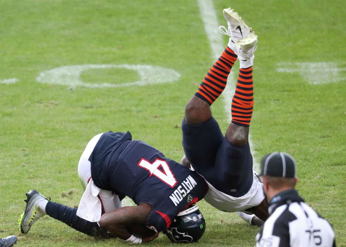 Deshaun Watson, being sacked on the final play of Sunday’s game at Chicago by Mario Edwards, plans to play every game the rest of the way even though the Texans are out of playoff contention.