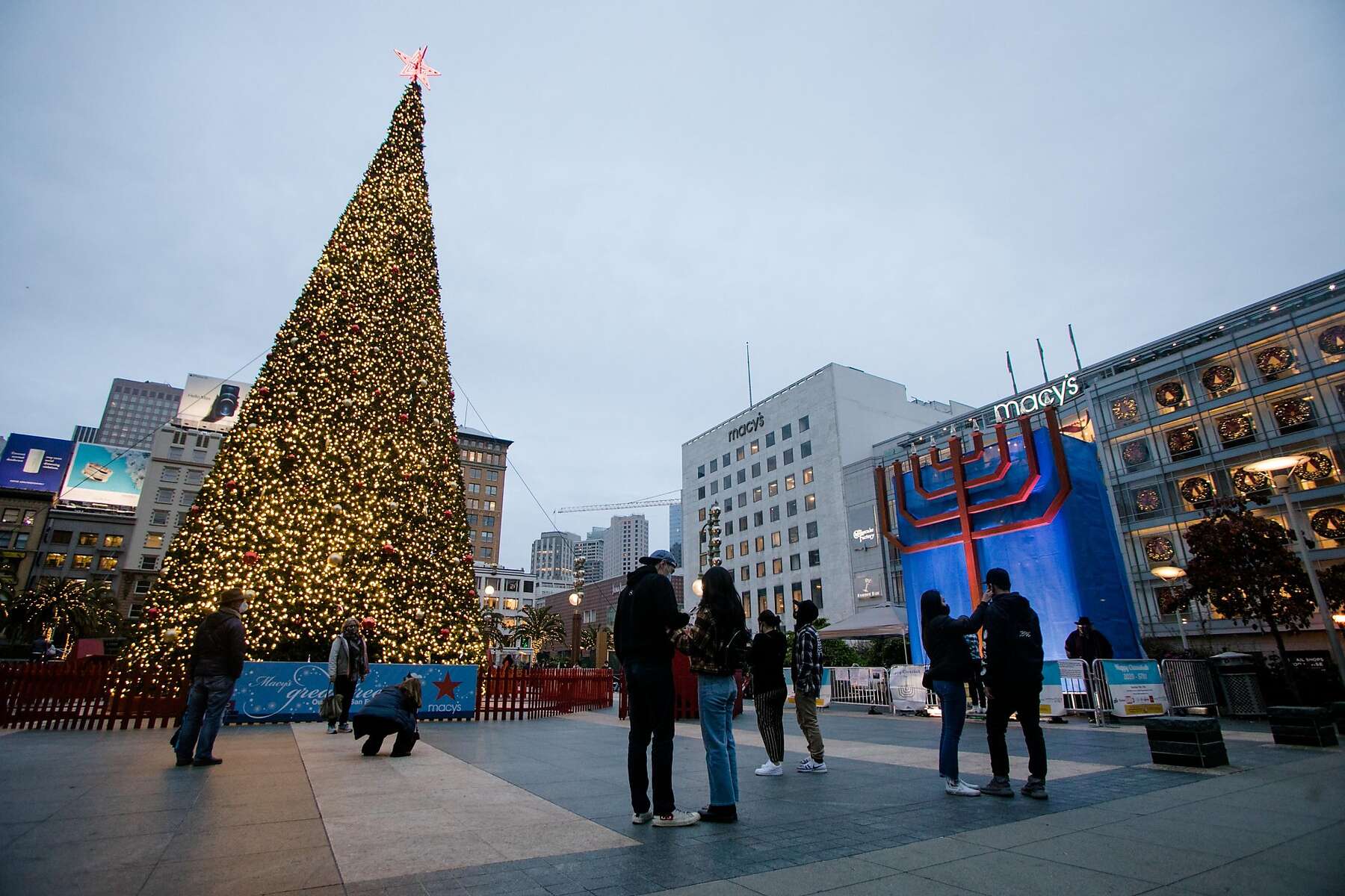 San Francisco Union Square Christmas Tree Lighting 2022 Union Square During The Christmas Holiday