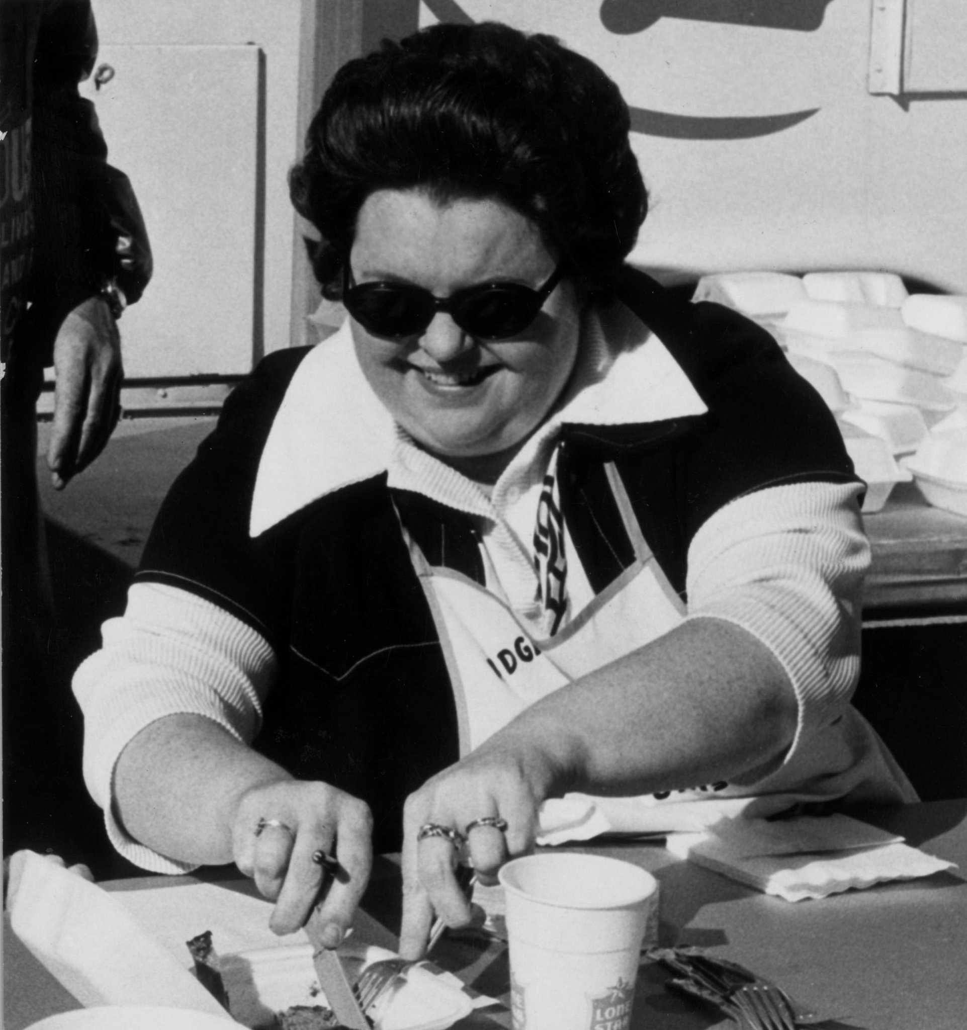 Ann Criswell and the beginning of the Houston rodeo prepare dinner-off