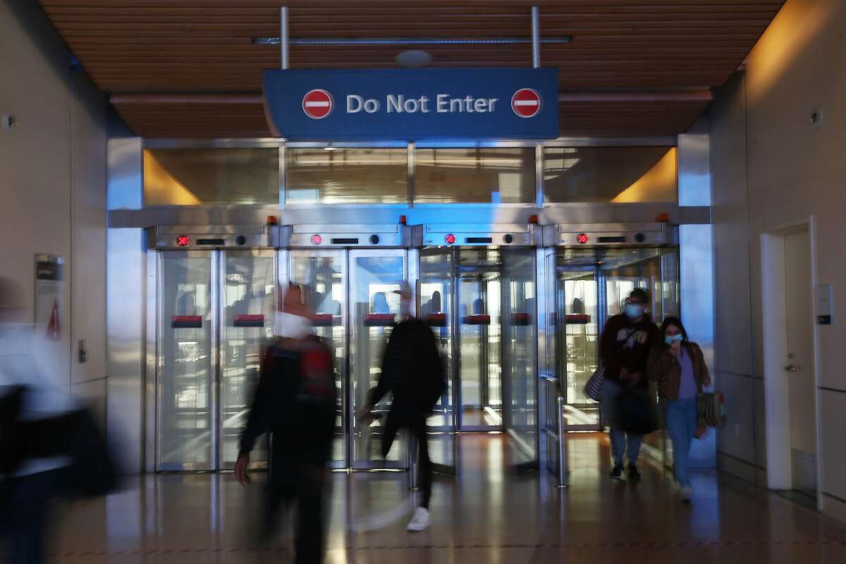 The arrival gate in Terminal B at Norman Y. Mineta San Jose International Airport in San Jose. New COVID-19 restrictions for Santa Clara County include a 14-day quarantine for all those traveling to the county from more than 150 miles away.