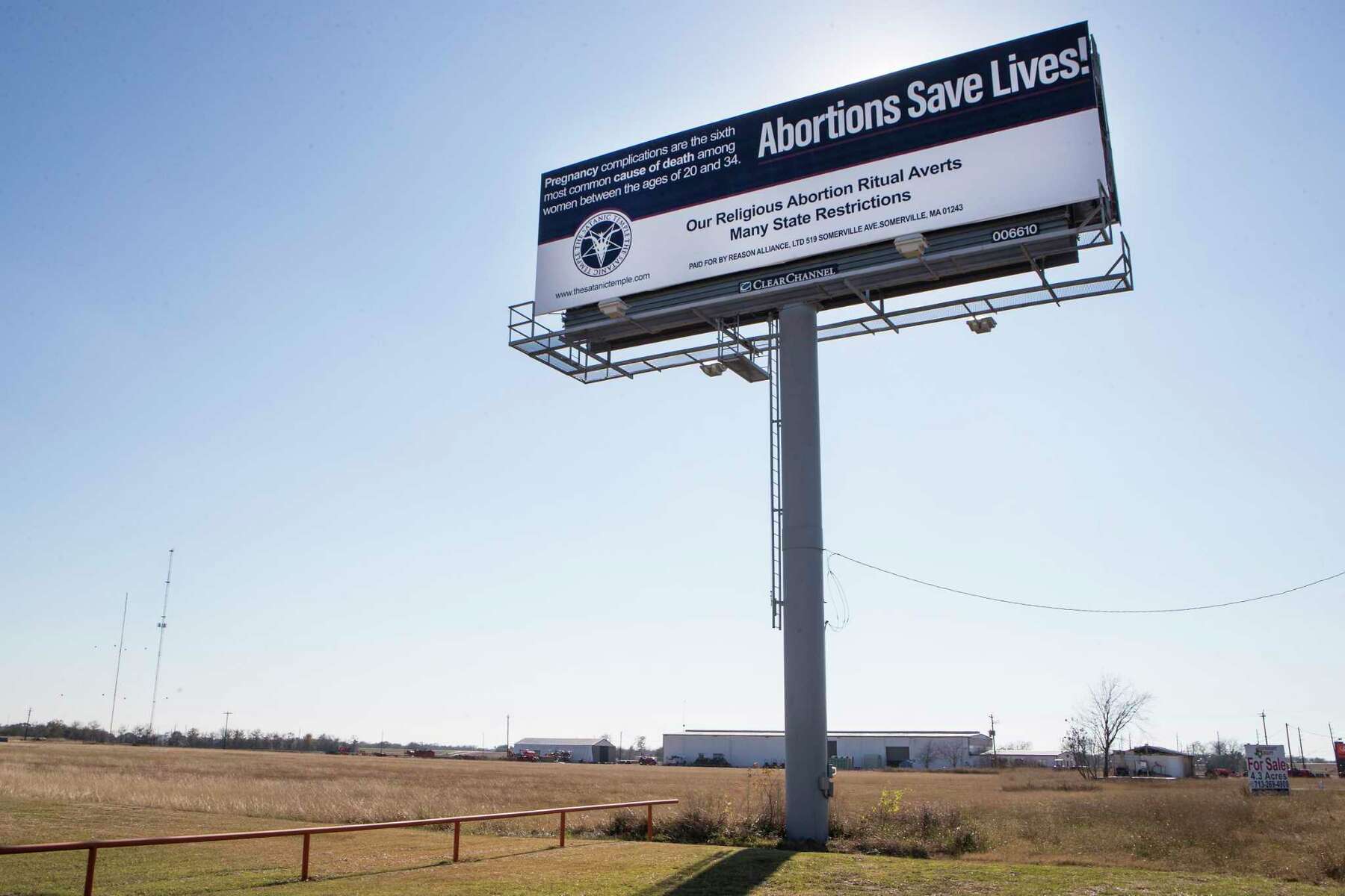 Satanists Say Abortions Save Lives On Billboard Outside Houston