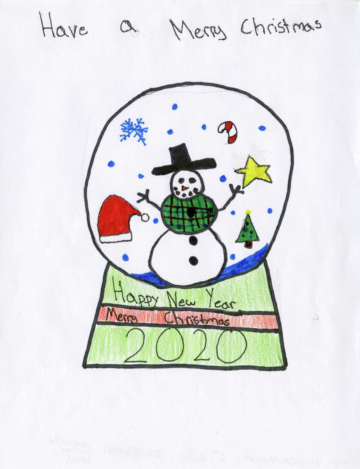 An entry from a schoolchild in the Capital Region for the 2020 Holiday Card Contest.