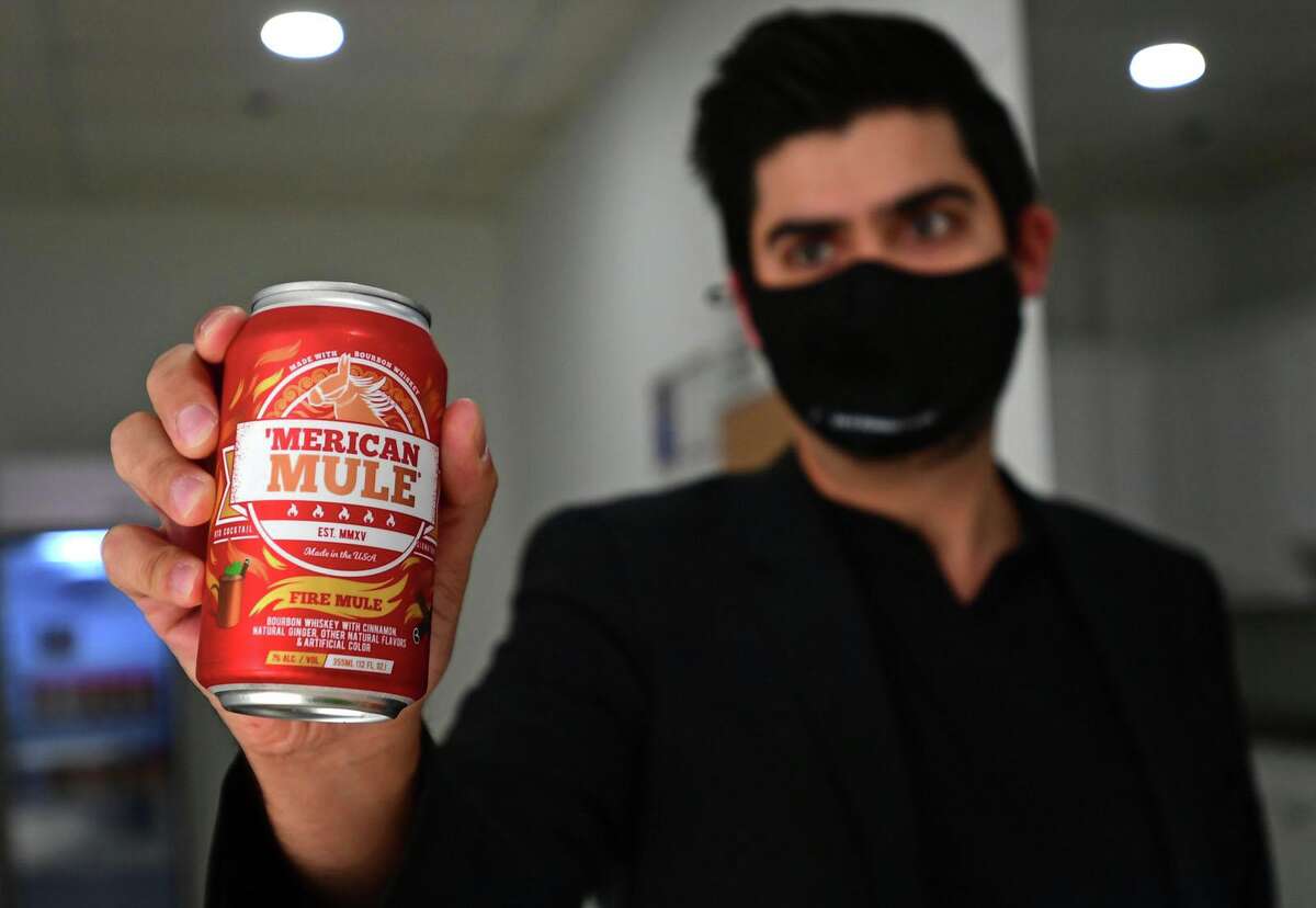 ' Merican Mule CEO Dean Mahoney at their new offices Tuesday, December 15, 2020, in Norwalk, Conn. With Reed's having launched this year a Moscow Mule canned cocktail, Norwalk's Merican Mule is a second vendor in the business with eyes on national distribution. The company is backed by Sobe/Blue Buffalo founder Bill Bishop and advised by Dave Holmes, one of the tandem who built SpikedSeltzer prior to its big sale to AB-InBev.
