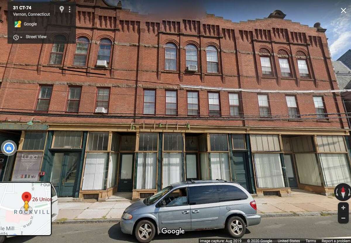 A Google Street View image of the Union Street apartments in the Rockville section of Vernon, where several people were rescued from a fire around 11 a.m. Sunday, police said.