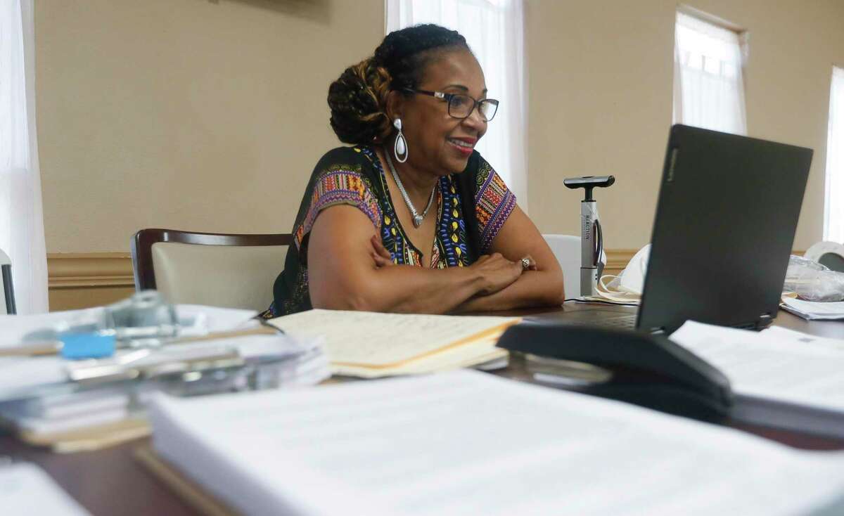 Rita Wiltz, exectuive director with with Children’s Books on Wheels, takes part in a Zoom call in 2020. This Juneteenth, the historically Black community of Tamina will be observing the holiday by remembering the areas long history.