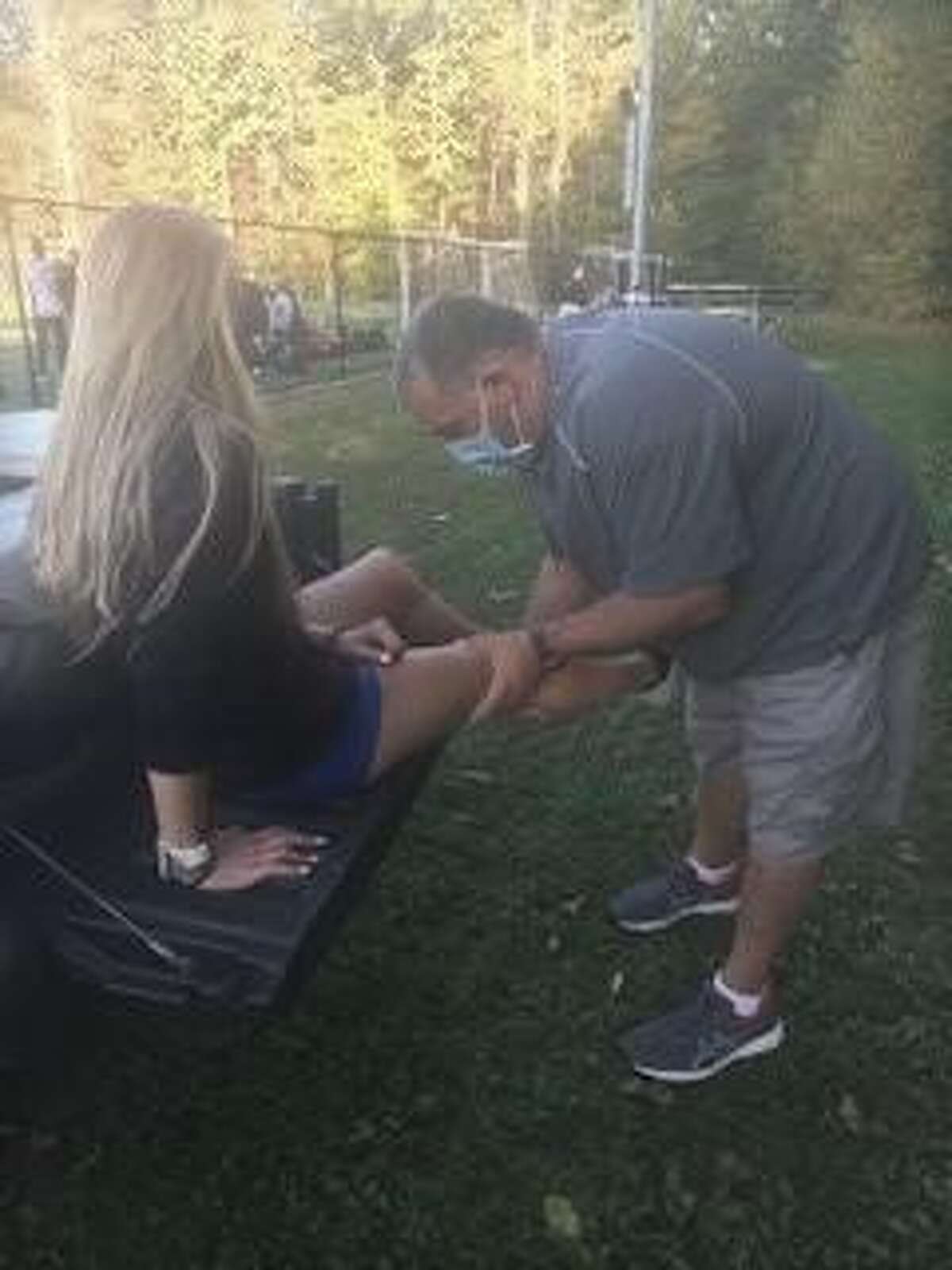 Trumbull's Dan Searles (above) and St. Joseph's Dan McDonagh have been athletic trainers in town for a combined 34 years.