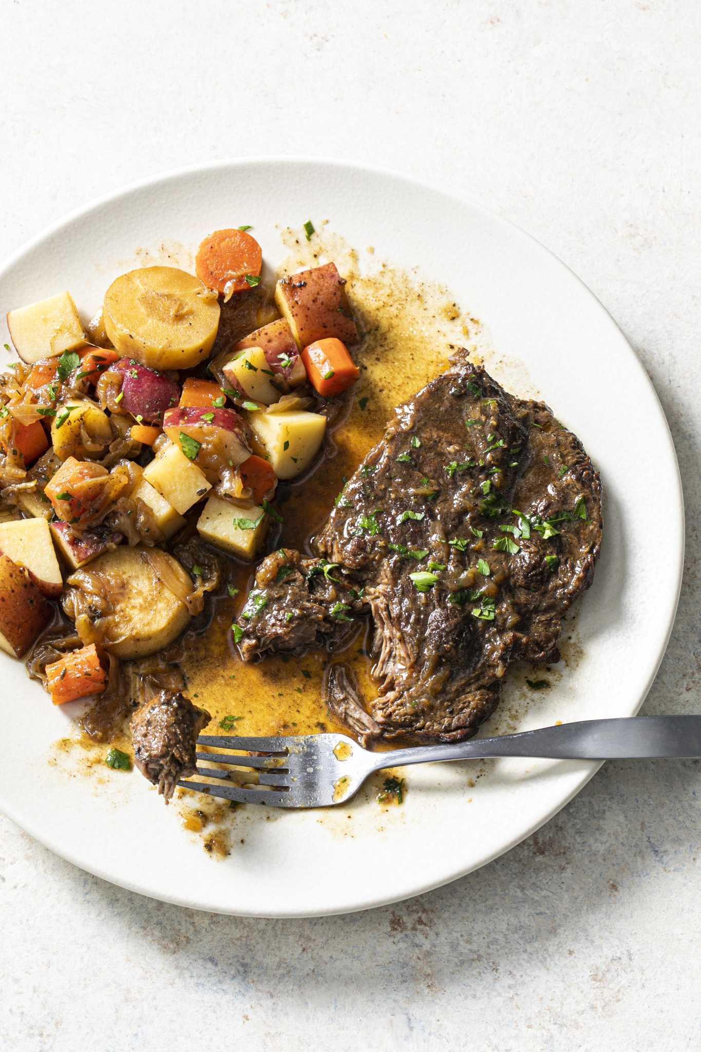 Recipe: Braised Steaks with Root Vegetables