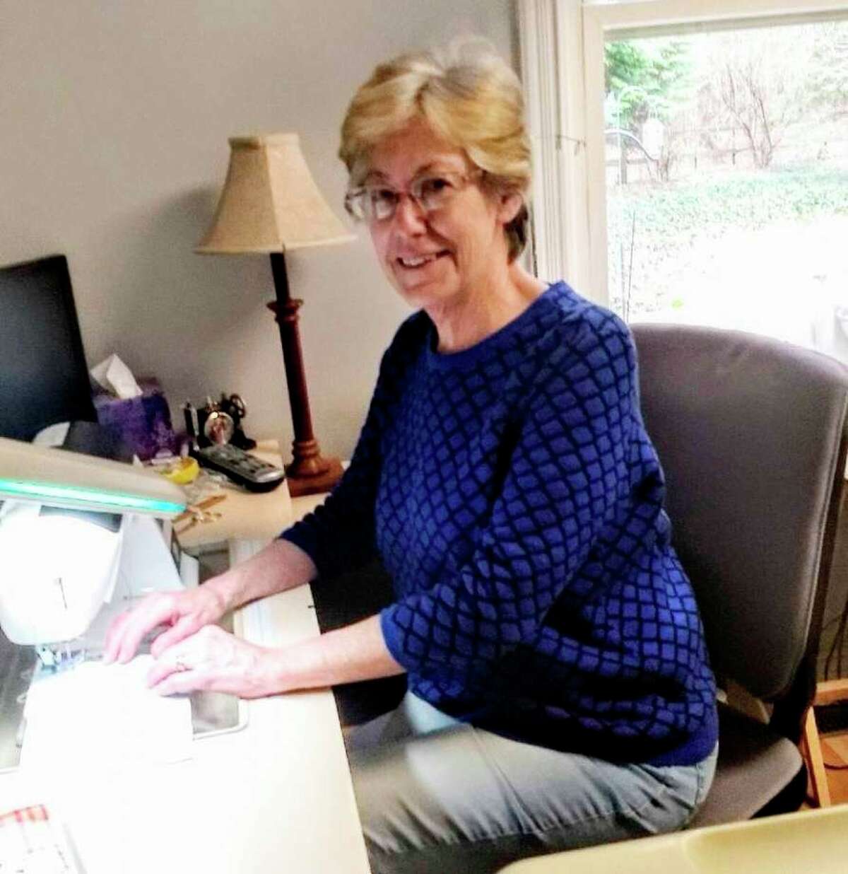 Nancy Wallace was one of many local residents who helped make free face masks for people in need during the beginning of the COVID-19 pandemic before masks were widely available in stores. (Courtesy photo)