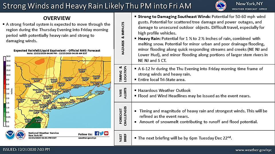 NWS: Strong storm to deliver heavy rain, strong winds for Christmas