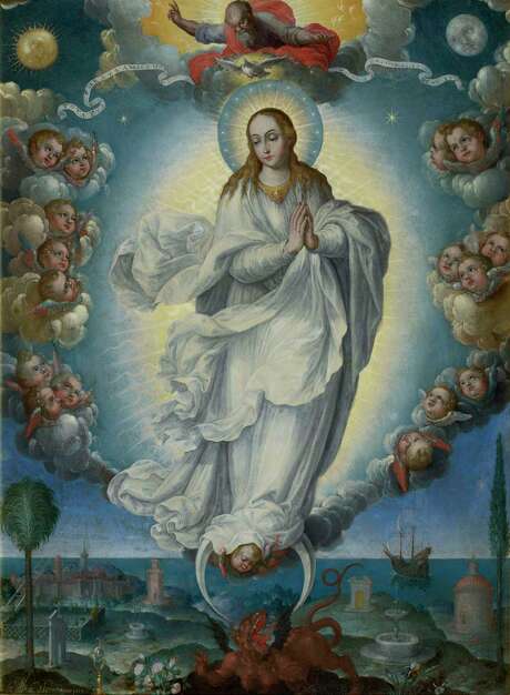 Among the paintings in "Glory of Spain": Fray Alonso López de Herrera, O.P.'s "Virgin of the Immaculate Conception," 1640, oil on copper. Photo: Hispanic Society Of America