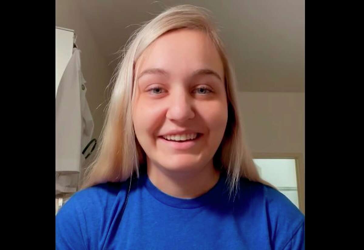 Third-year Michigan State University medical student and Unionville native, Allison Hoppe, shared a PSA video about the COVID-19 vaccine to help spread accurate information. In just two days, her video received hundreds of engagements from her online community. (Screen photo/Facebook)