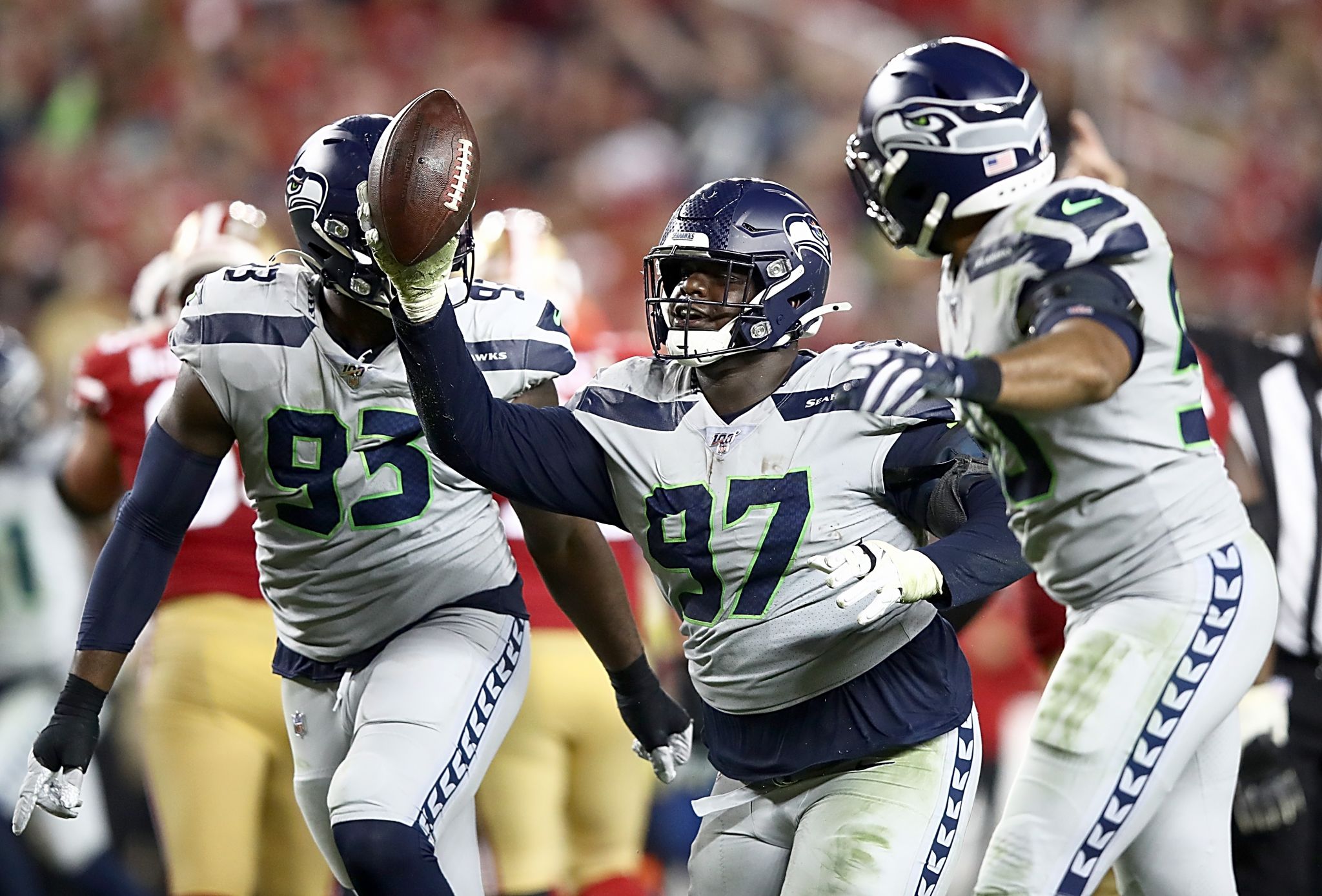 Seattle Seahawks defensive end Benson Mayowa is pictured during