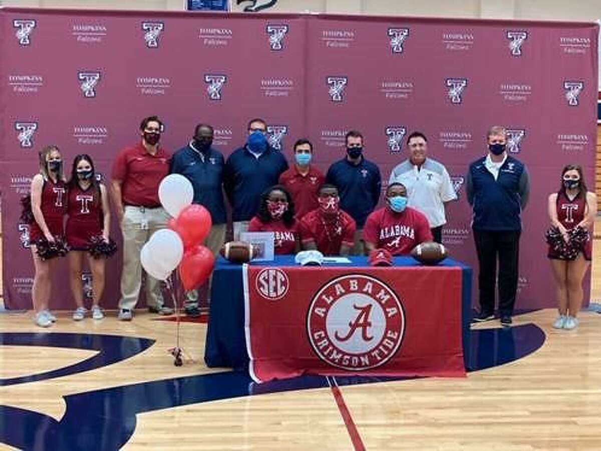 Tompkins celebrated a December national signing day, with senior Jalen Milroe signing a football scholarship with the University of Alabama.