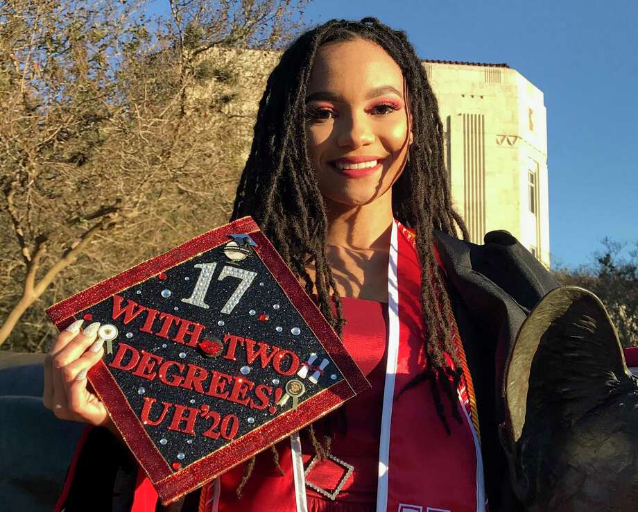 Kingwood local teen Salenah Cartier, 17, was the youngest graduate during the most recent University of Houston graduating class. In January Cartier plans to return to UH in pursuit of a master’s degree in the College of Education for the curriculum and instruction program. Photo: Courtesy Of University Of Houston