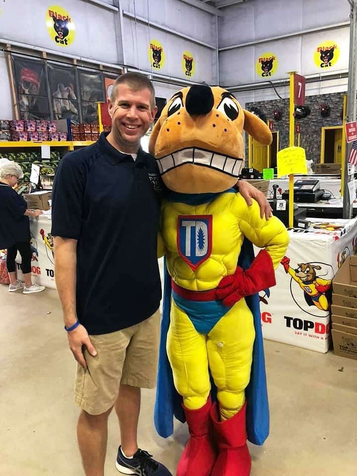 Tomball Memorial High School band director Andy Easton and Top Dog invite the public to the fireworks store at 20432 Northwest Fwy. between Huffmeister and FM 1960. Purchasing fireworks at that location helps promote the arts and band program at the school.