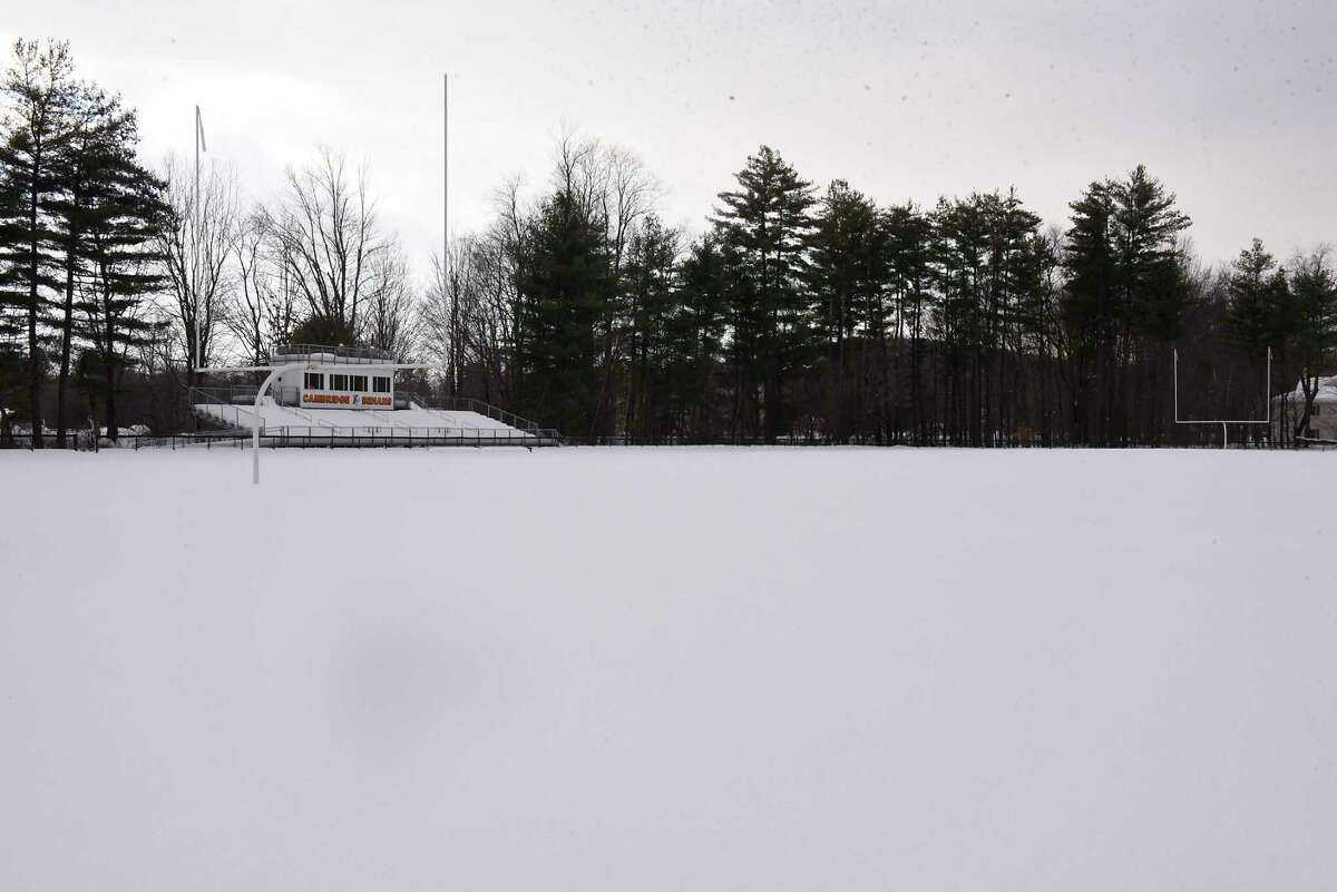 Football field at Cambridge High School on Tuesday, Dec. 22, 2020 in Cambridge, N.Y. (Lori Van Buren/Times Union)