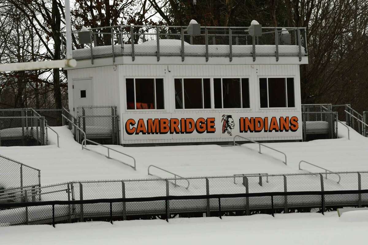 Football field at Cambridge High School on Tuesday, Dec. 22, 2020 in Cambridge, N.Y. (Lori Van Buren/Times Union)