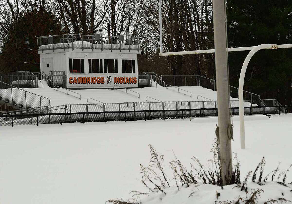 Football field at Cambridge High School on Tuesday, Dec. 22, 2020 in Cambridge, N.Y. (Lori Van Buren/Times Union)