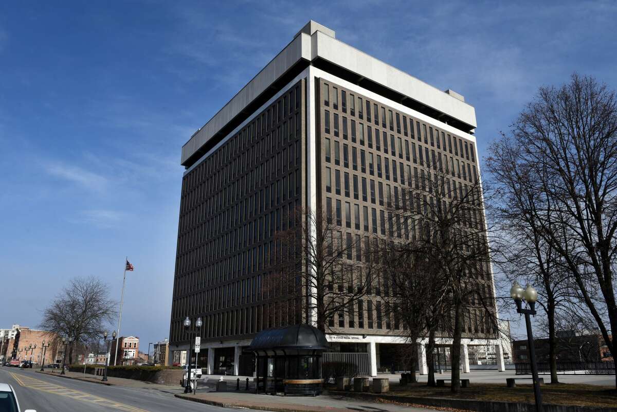 Exterior of the Leo W. O'Brien Federal Building in Albany, N.Y. (Will Waldron/Times Union)