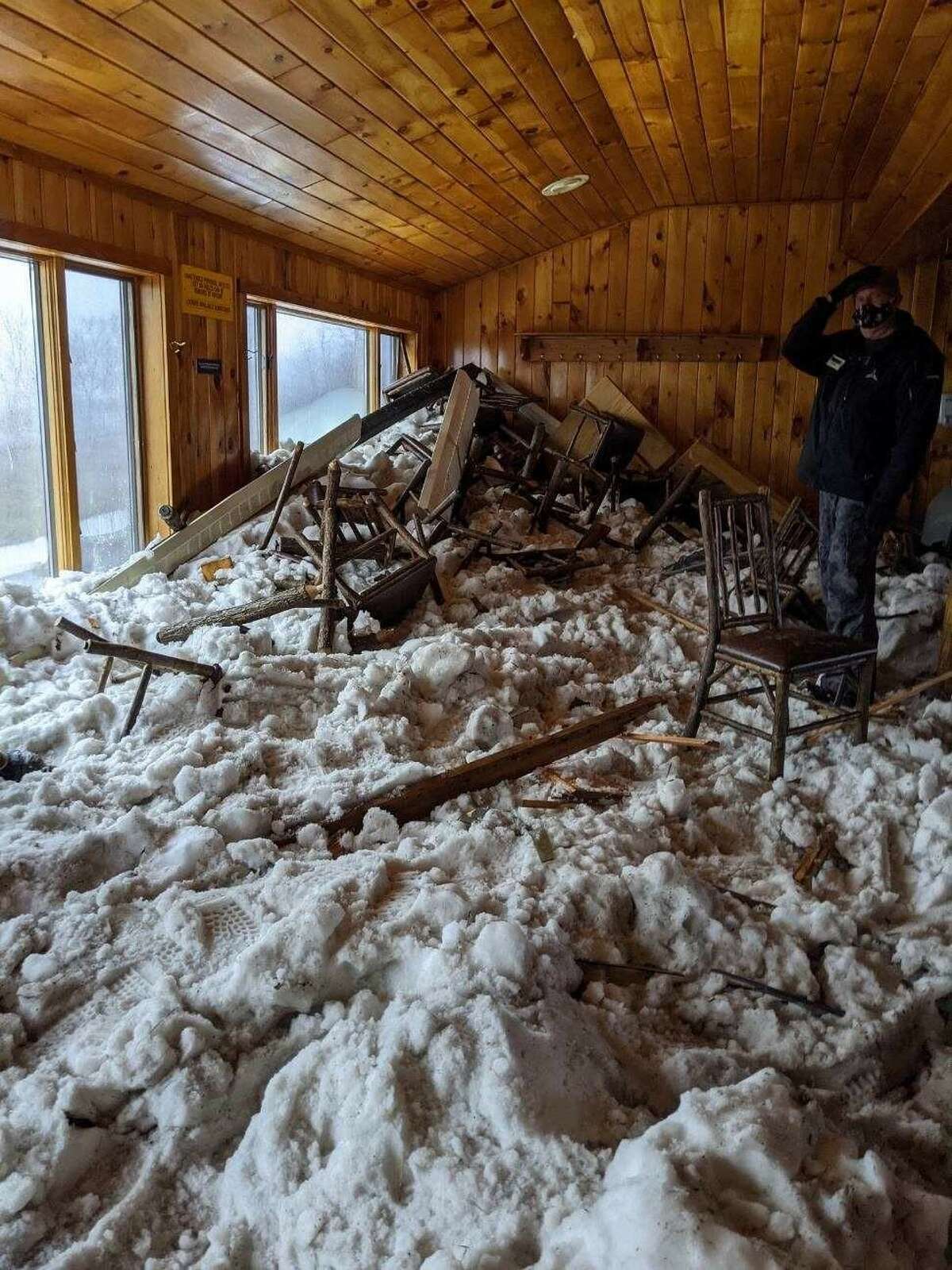 Belleayre Mountain ski center's Overlook Lodge was damaged by a rare avalanche on Christmas Day last year that broke through windows and destroyed furniture. 