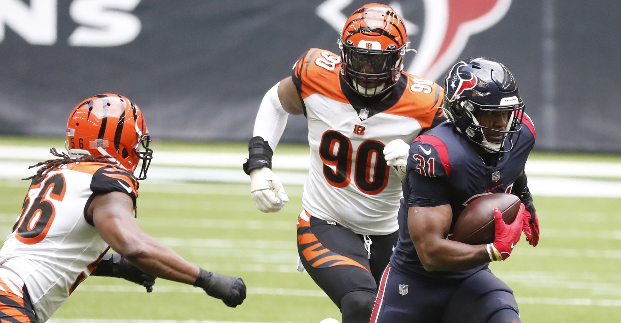 FILE - In this Dec. 27, 2020, file photo, Houston Texans defensive end J.J.  Watt walks on the field before an NFL football game against the Cincinnati  Bengals in Houston. Watt and