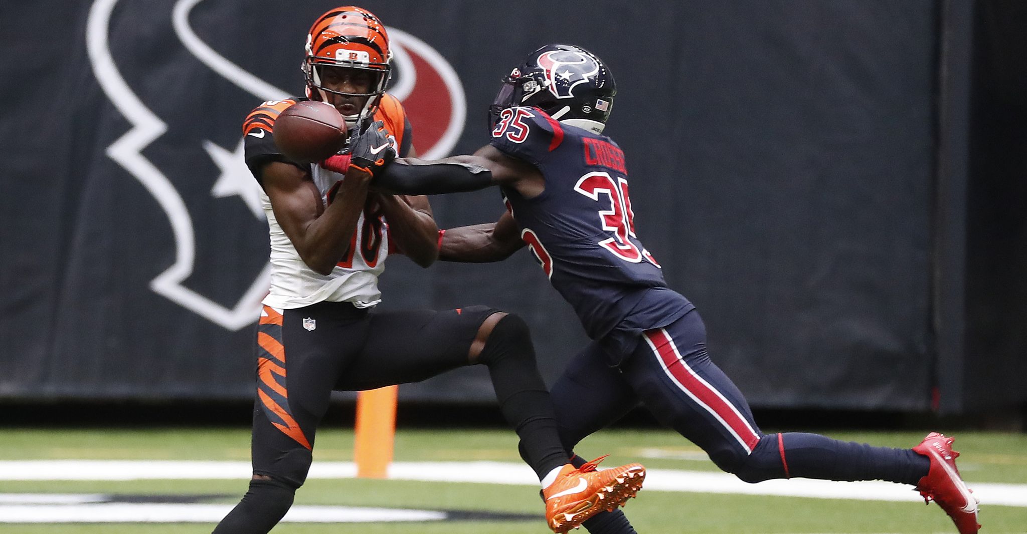 Texans' Keion Crossen 'competitive' against Bengals' A.J. Green