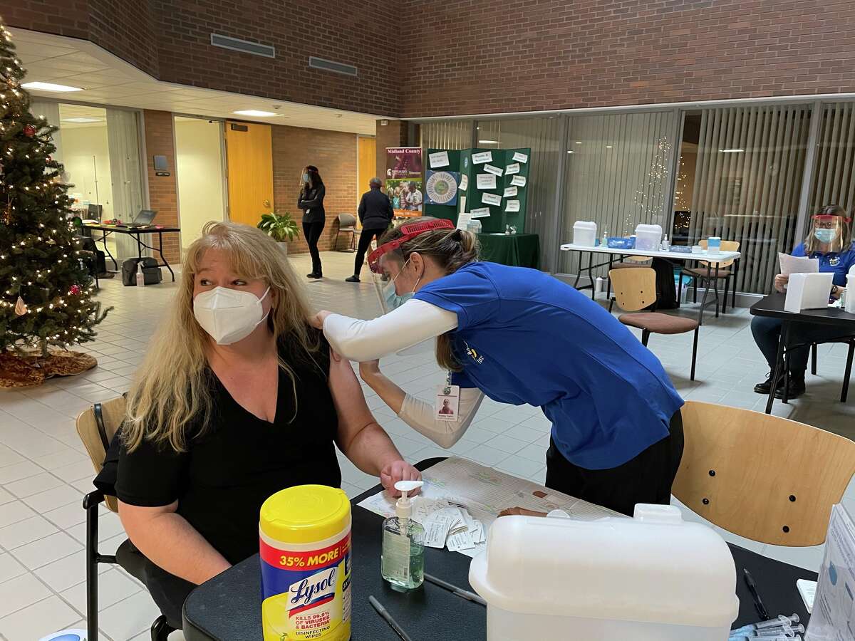 Midland County Department of Public Health hosted a clinic on Saturday, Dec. 26 for medical first responders to receive their first round of COVID-19 vaccines.